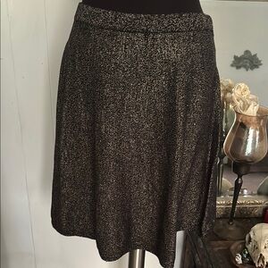 Nanette Lepore Black and Gold  A-Line Skirt XL NEW